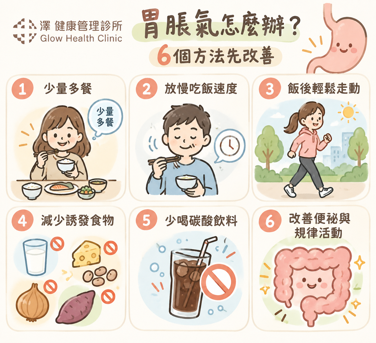 胃脹氣改善指南:六招舒緩不適 - 澤健康管理診所