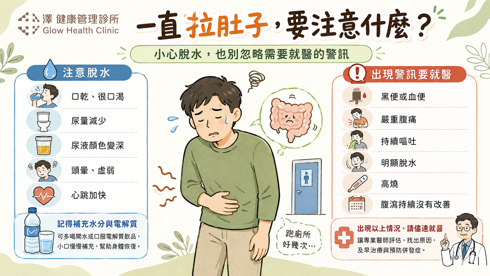 腹瀉警訊與補水指南 - 澤健康管理診所